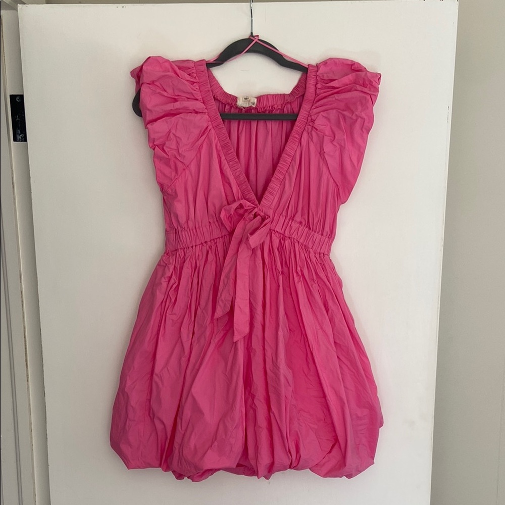 Pink Ruffled womens Dress